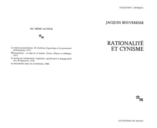 Cover image for Rationalité et cynisme