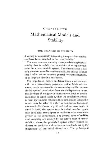 Cover image for Stability and complexity in model ecosystems