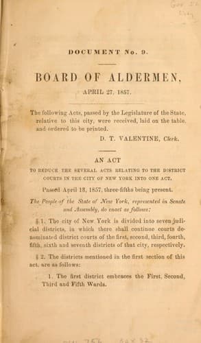 An act to reduce the several acts relating to the district courts in the city of New York into one act