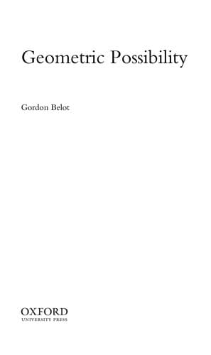 Cover image for Geometric possibility