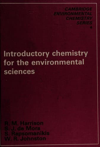 Cover image for Introductory chemistry for the environmental sciences