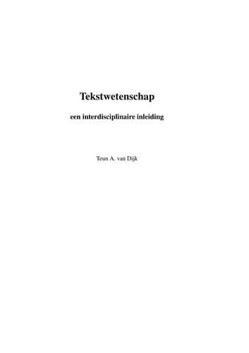 Cover image for Tekstwetenschap