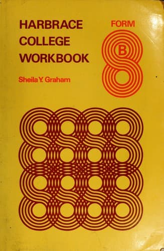 Cover image for Harbrace College Workbook 