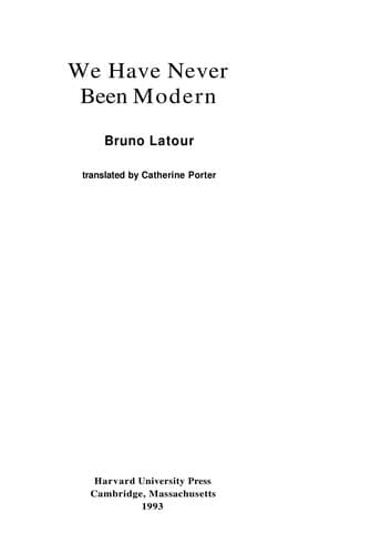 Cover image for We have never been modern