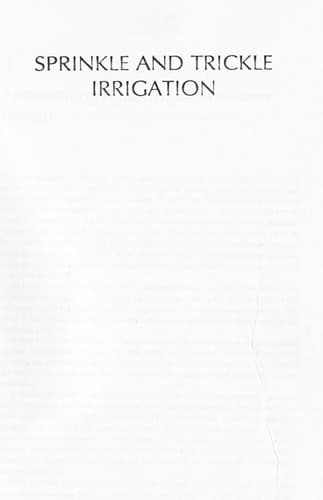 Cover image for Sprinkle and trickle irrigation