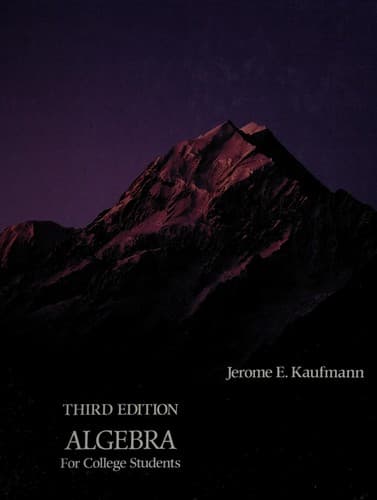 Cover image for Algebra for college students
