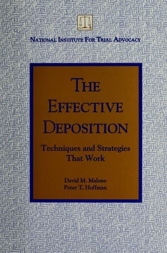 Cover image for The effective deposition