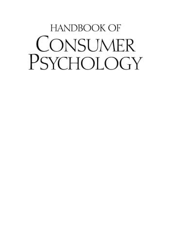 Cover image for Handbook of consumer psychology