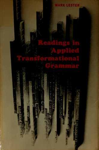 Cover image for Readings in applied transformational grammar.