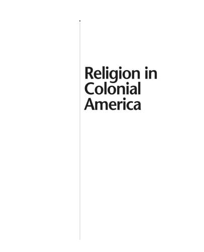Cover image for Religion in colonial America