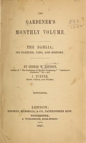 The dahlia