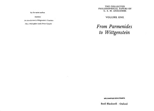 Cover image for From Parmenides to Wittgenstein.