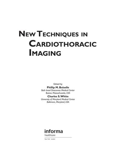 Cover image for New techniques in cardiothoracic imaging