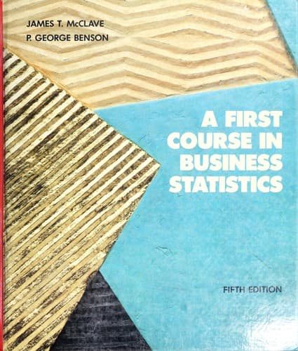 Cover image for A first course in business statistics