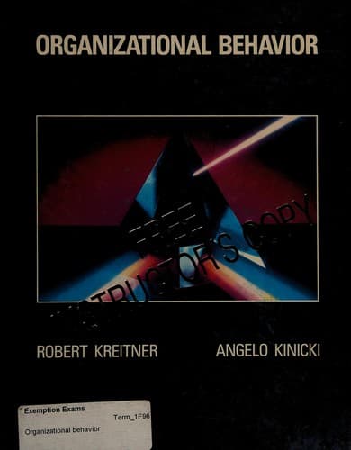 Cover image for Organizational behavior