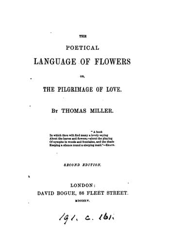 The poetical language of flowers