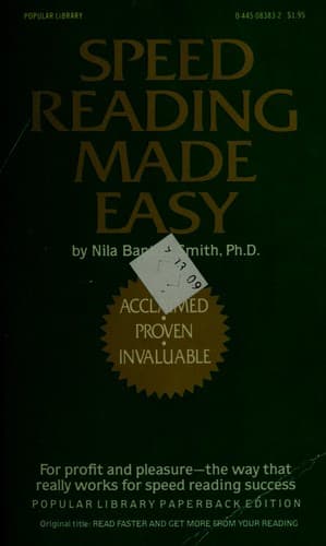 Cover image for Speed Reading Made Easy