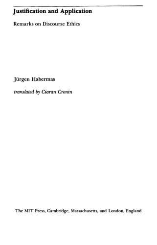 Cover image for Justification and Application