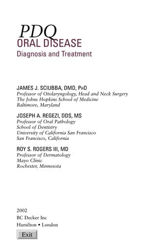 Cover image for PDQ oral disease