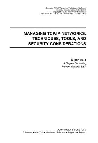 Cover image for Managing TCP/IP networks