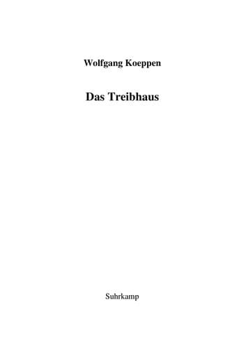 Cover image for Das Treibhaus