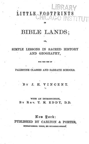 Little footprints in Bible lands
