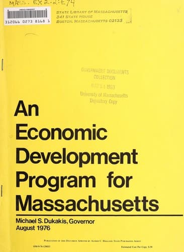 An economic development program for Massachusetts
