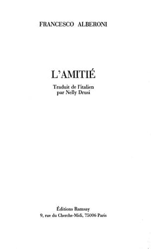 Cover image for L' amitié