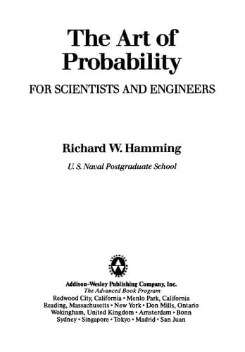 Cover image for The art of probability--for scientists and engineers