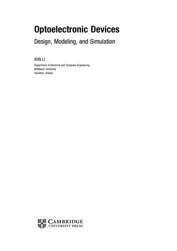 Cover image for Optoelectronic devices