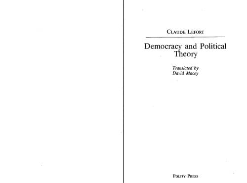 Cover image for Democracy and political theory