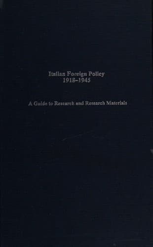 Cover image for Italian foreign policy, 1918-1945