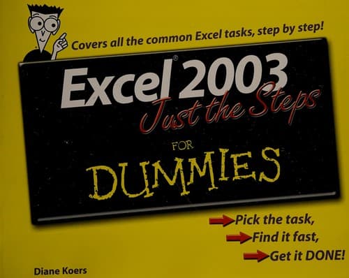 Cover image for Excel 2003 just the steps for dummies