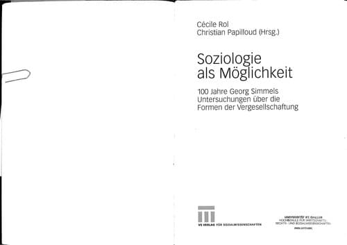 Soziologie als Möglichkeit