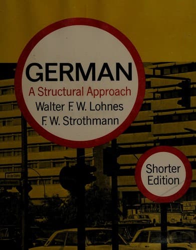 Cover image for German; a structural approach