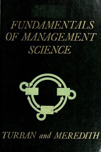 Cover image for Fundamentals of management science