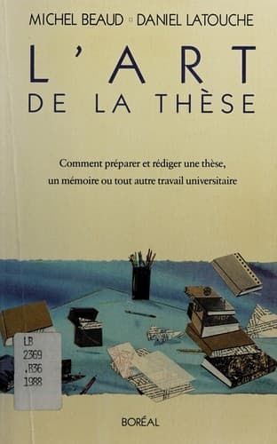 Cover image for L'art de la thèse