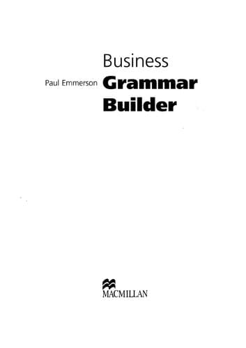 Cover image for Business grammar builder