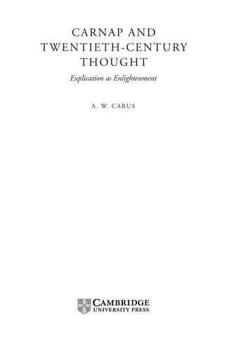Cover image for Carnap and twentieth-century thought