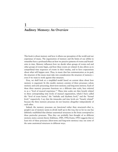 Cover image for Music and Memory