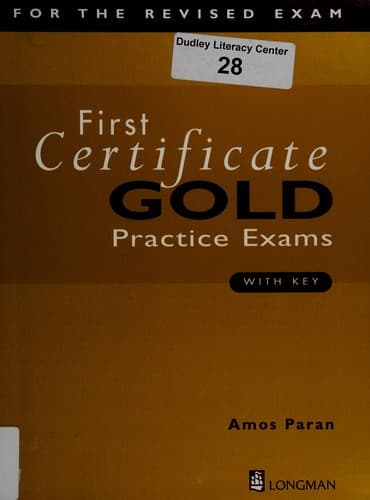 Cover image for First Certificate Gold (FCE)