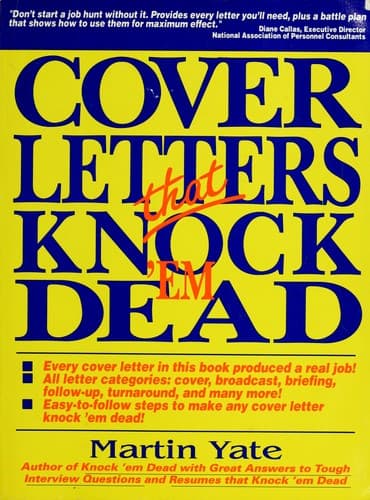 Cover image for Cover letters that knock 'em dead