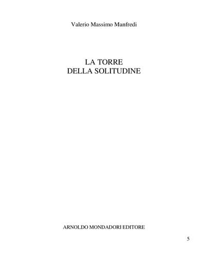 Cover image for La torre della solitudine