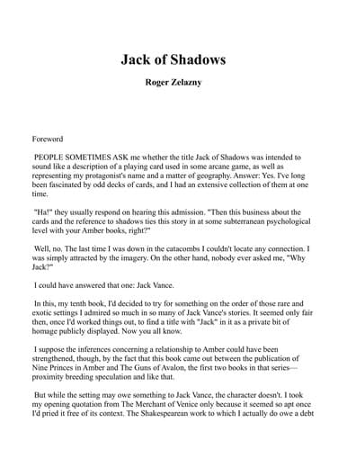 Cover image for Jack of Shadows