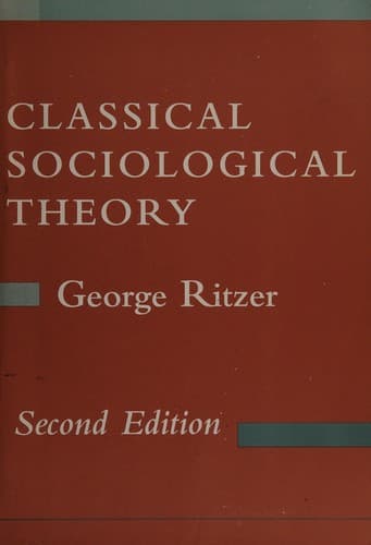 Cover image for Classical sociological theory