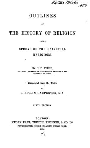 Outlines of the History of Religion: To the Spread of the Universal Religions