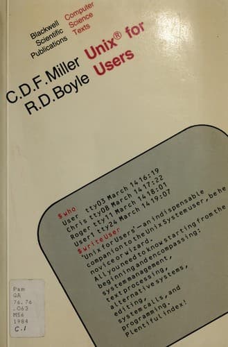 Cover image for Unix® for users