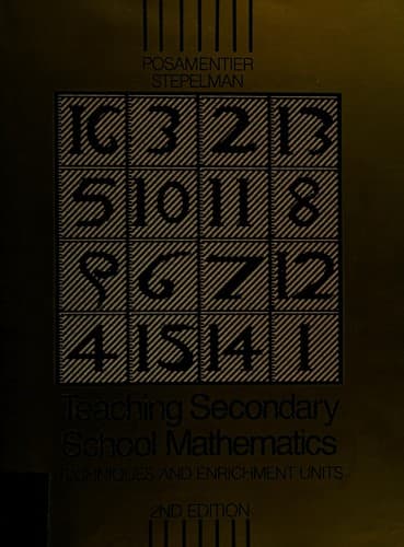 Cover image for Teaching secondary school mathematics