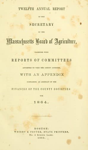 Annual report of the Secretary of the Board of Agriculture