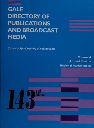 Cover image for Gale Directory of Publications and Broadcast Media